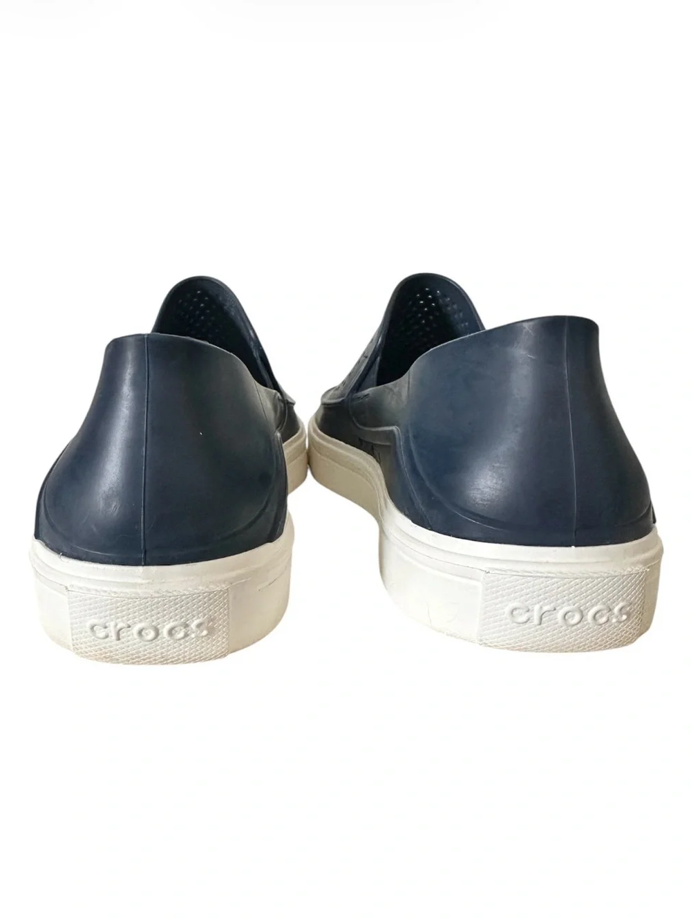 CROCS CitiLane Roka Perforated Slip-On Loafers Blue with White Soles size 11
